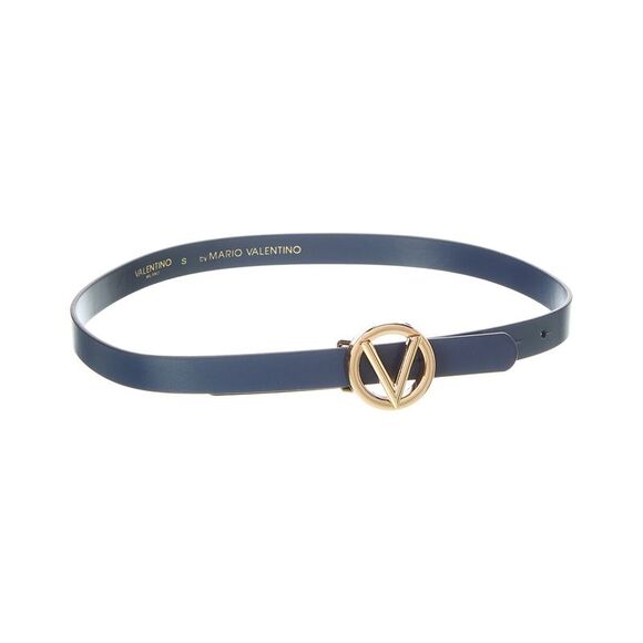 Valentino By Mario Valentino Baby Leather Belt, Blue - Picture 1 of 3
